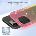 thumbnail image 2 of Rosebono Hybrid Glitter Sparkle Transparent Case for iPhone 13 Mini, Gold and Pink, 2 of 4