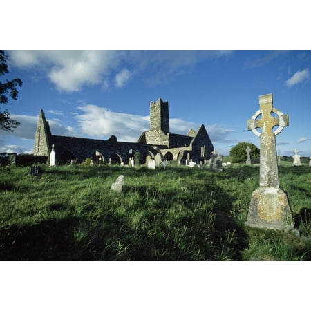 - Timoleague Abbey Co Cork Ireland 13Th Century Franciscan Abbey Stretched Canvas - The Irish Image Collection Design Pics (36 x 24)