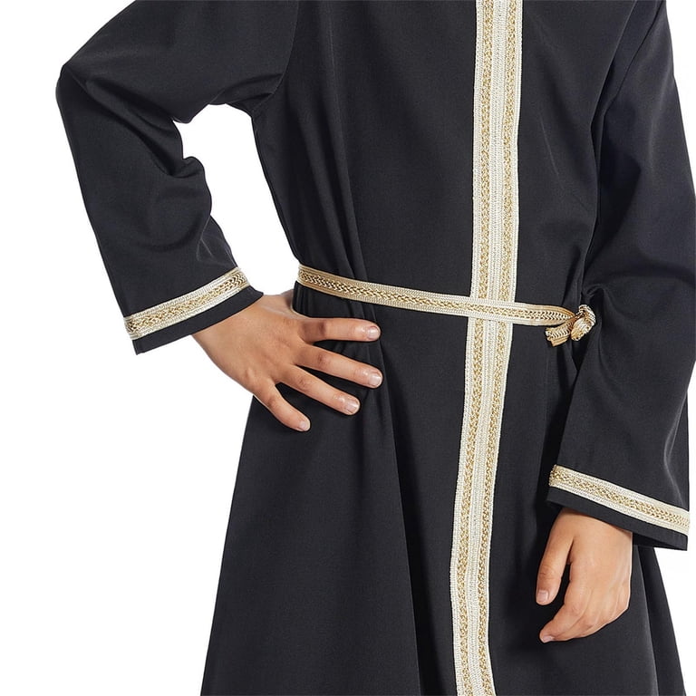 Zwiiyzr 2025 2-13Y Kids Girls Gold Embroidered Muslim Dress Solid Color Long Sleeved Hooded Casual And Comfortable Long Dress Black - Walmart.com Zwiiyzr 2025 2-13Y Kids Girls Gold Embroidered Muslim Dress Solid Color Long Sleeved Hooded Casual And Comfortable Long Dress Black - Walmart.com