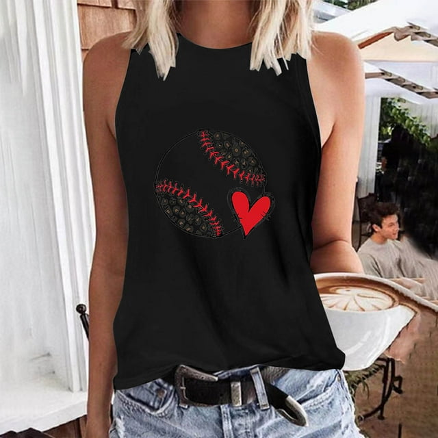 LSLJS Débardeurs pour Femmes Débardeurs Décontractés à Imprimé pour Femmes Coupe Ajustée Col Rond Sans Manches Chandails à Blocs T-Shirts Hauts Hauts Chemisiers