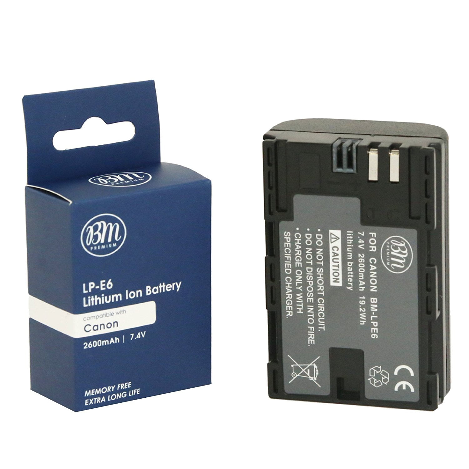 BM Premium 2Pack of LPE6, LPE6N Batteries for Select Canon Digital