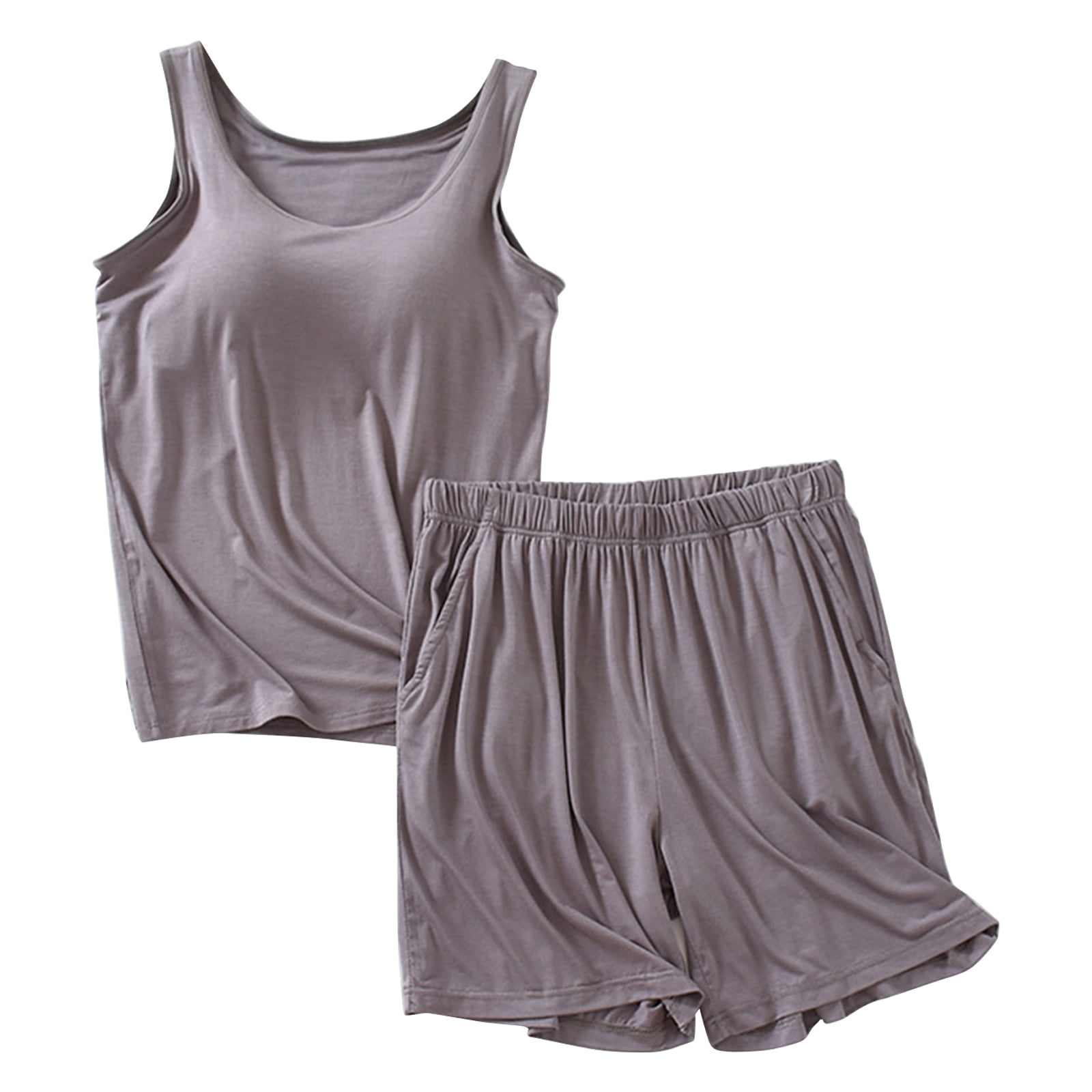 Xmarks Women's Modal Pajamas Set Sleeveless Sleepwear Tank Top with ...