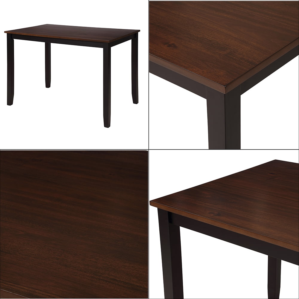 Kepooman 5Piece Dining Table Sets, Wooden Table & 4 Chairs Set for Dining Room Kitchen Restaurant, Black & Cherry Kepooman 5Piece Dining Table Sets, Wooden Table & 4 Chairs Set for Dining Room Kitchen Restaurant, Black & Cherry