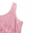 thumbnail image 5 of Women's Fuzzy Fleece 2 Piece Outfits Warm Plush Soft Sleeveless Crop Top and Pants Set Cozy Pajamas Loungewear Ladies Clothes, 5 of 6