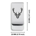 thumbnail image 2 of Stainless Steel Geometric Polygon Deer Animal Classic Slim Money Clip Credit Card Holder, 2 of 2