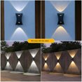 thumbnail image 4 of Solar Wall Light UP And Down Illuminate Outdoor Sunlight Lamp IP65 Modern Decor For Home Garden Porch, Black, Tools & Home Improvement, 4 of 9