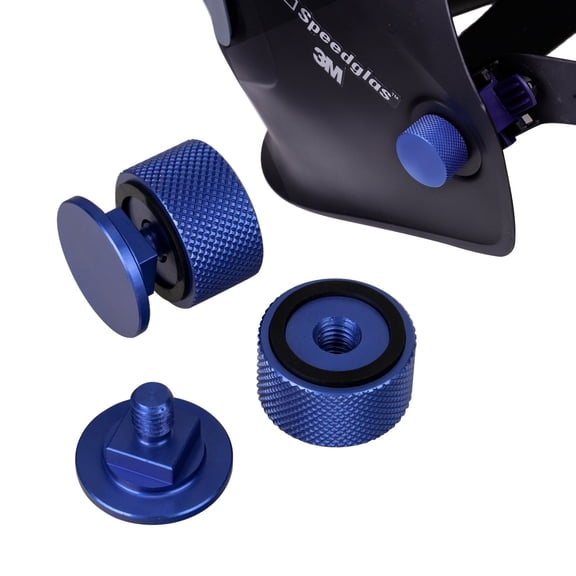 3mirrors Welding Hood (Pipeliner) Helmet Fasteners Headgear Replacement Parts Accessories Screws Flip Hood Aluminum A pair - Blue