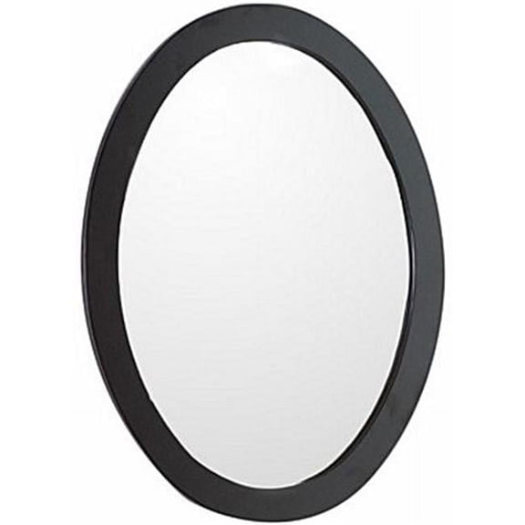 Oval Framed Mirror Wood, Espresso