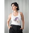 thumbnail image 2 of Woman With Flower Portrait Racerback Tank Women -Image by Shutterstock, Female Small, 2 of 4