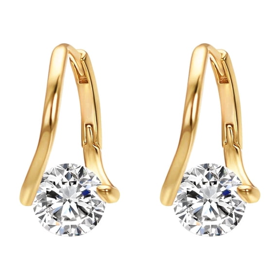 Yoursfs Gold Hoop Earrings for Women Cubic Zirconia CZ Gold Plated Huggie Earrings Piercing Earrings Fashion Jewelry Gift