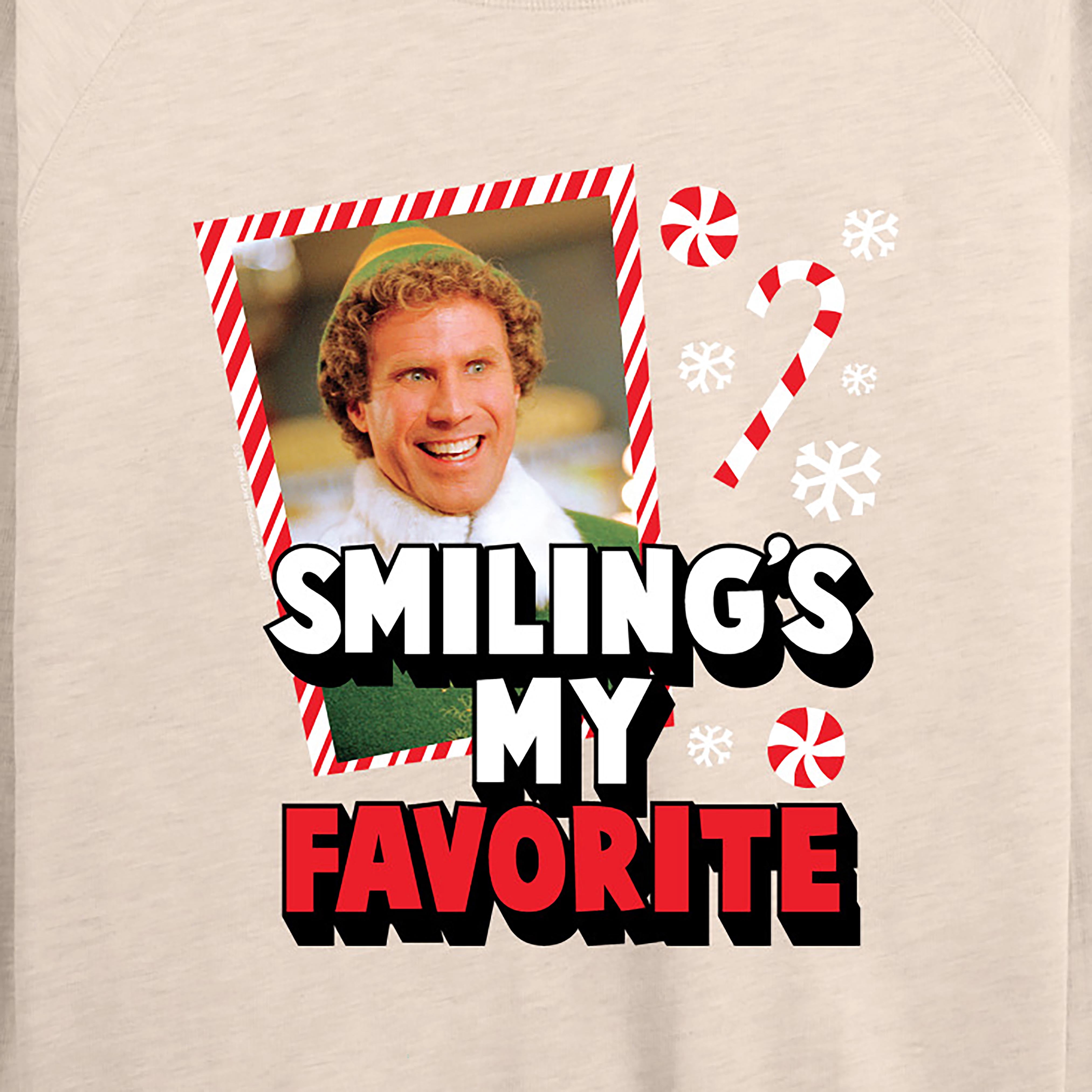 ELF - Christmas Smilings My Favorite - Women's Lightweight French Terry Long Sleeve Shirt