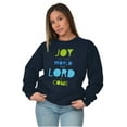 thumbnail image 4 of Joy to the World Lord Has Come Women Crewneck Sweatshirt Brisco Brands S, 4 of 6