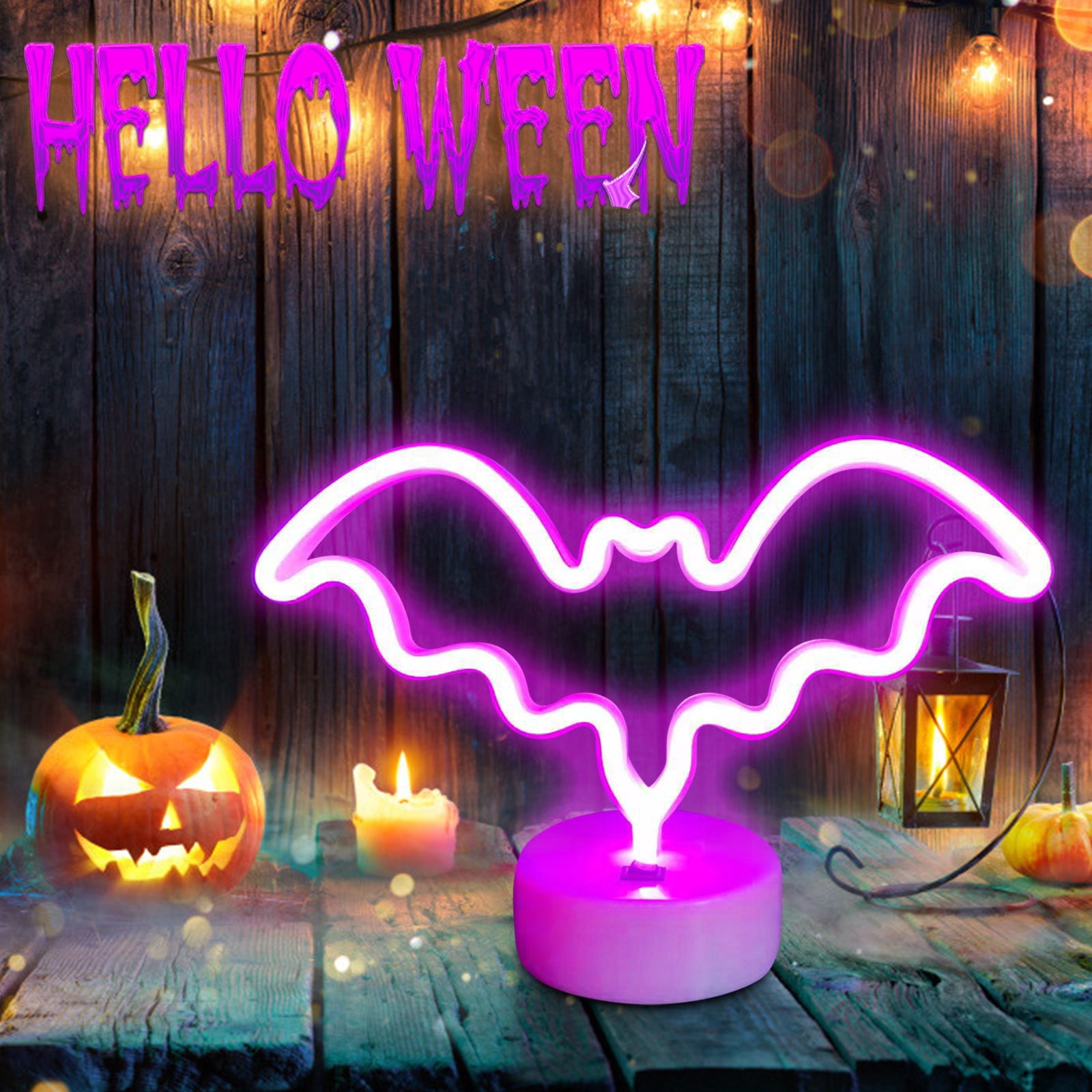  Halloween Bat Neon Signs, Bat Neon Light Sign for Bedroom Wall  Decor, USB Powered Light up Sign with Base, Bat LED Signs Room Decor  Aesthetic for Halloween Decoration, Gift, 9.45×6.69 