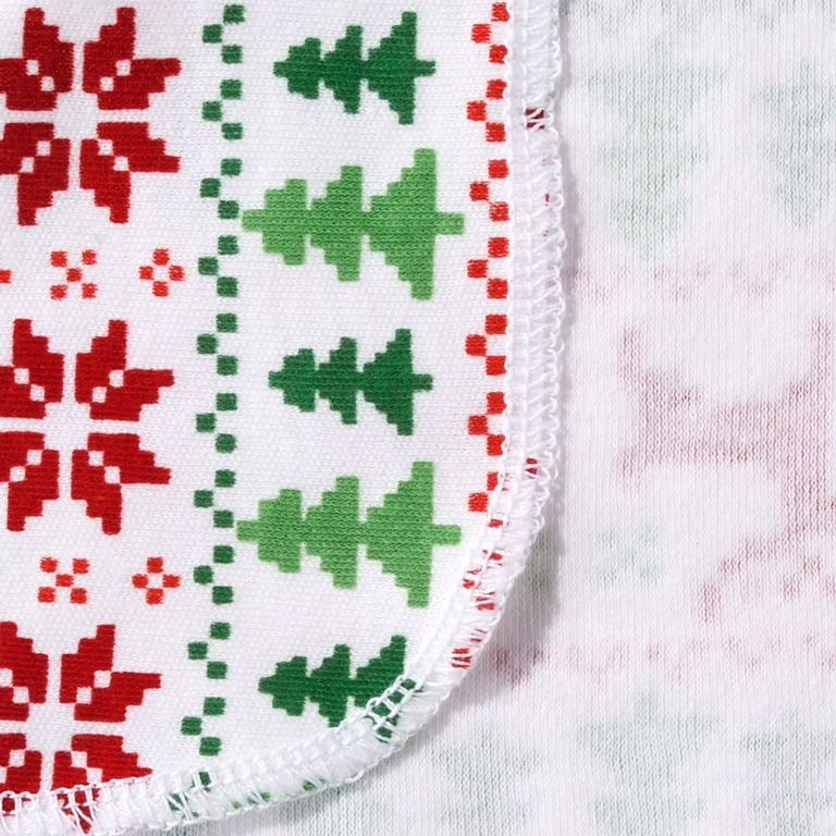 Kitchen Towel Christmas Pink Plaid Xmas Tree Dish Cloths 2 Pack  18x28in,Super Absorbent Tea Hand Towels Bathroom Cleaning Cloth Winter  Snowflake on