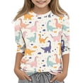 thumbnail image 1 of Chandail à Manches Longues pour Enfants, Mélange de Coton Doux, Tissu Respirant, Col Rond, Coupe Décontractée, Design Uni, 1 of 5