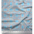 thumbnail image 1 of Soimoi Blue Rayon Fabric Mandala Geometric Print Fabric by Yard 42 Inch Wide, 1 of 5