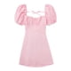 thumbnail image 1 of Minivestido sin tirantes con cuello cuadrado y mangas abullonadas para mujer - Poliéster/spandex, estampado floral, fiesta/casual, 1 of 6