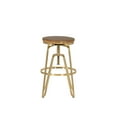 thumbnail image 6 of Linon Farhart Backless Bar Stool with Adjustable Height & Swivel, Gold, 6 of 12