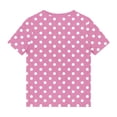 thumbnail image 4 of Zpanxa T Shirts for Girls Solid Color Round Neck Loose Fit Print Pattern Top Polyester Spandex 4 Years, 4 of 5