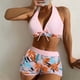 thumbnail image 2 of Bañador cómodo con almohadilla en el pecho sin aros para mujer, traje de baño dividido de talle alto con escote en V profundo OAVQHLG3B Store  lin121212, 2 of 4