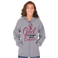 thumbnail image 5 of God is Bigger Than Cancer BCA Ribbon Zip Hoodie Sweatshirt Women Brisco Brands S, 5 of 6