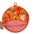 thumbnail image 4 of 3X 12Inch Cloth Bag for Burrito,Portable Tortilla Warmer Pouch Home for Restaurant Food Pancake,B, 4 of 7