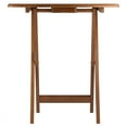 thumbnail image 6 of Winsome Dylan 5-Piece Oversized Folding Snack Table Set, Teak Finish, 6 of 13