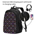 thumbnail image 2 of Balery Vinyl Records Musical Notes Mochila con carga USB para hombre y mujer - Mochila impermeable y antirrobo para laptop con puerto USB para viajes, trabajo, 2 of 7