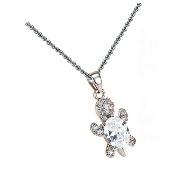 Collar con colgante de tortuga para niños, joyería europea y para mujer, regalo de joyería, un collar