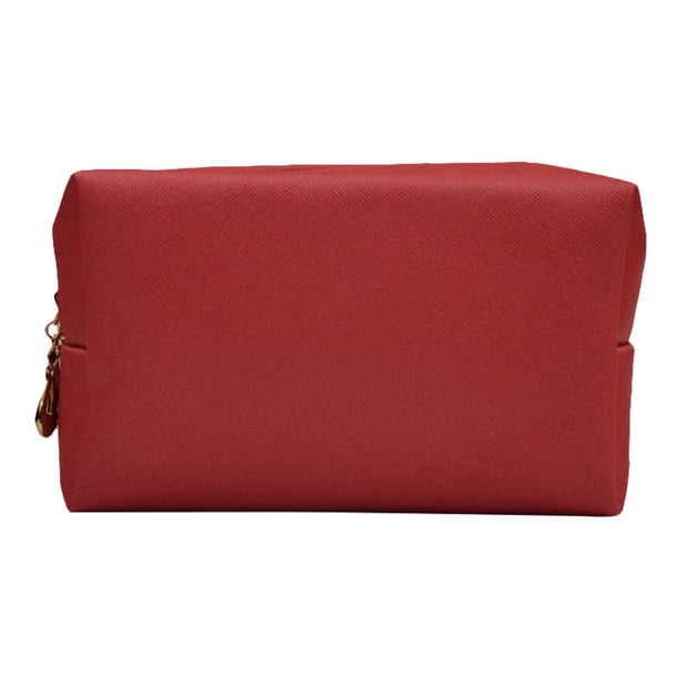 Bolsa de viaje portátil para cosméticos, bolsa de cosméticos pequeña, portátil, para mujer, de PU, impermeable, bolsa de almacenamiento de cosméticos