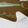 thumbnail image 5 of Feelyou Camouflage Fishing Bed Spread Queen for Men Adults, Retro Deer Duck Bass Camping Wildlife Queen Coverlet Set, Brown, 3-Piece, 5 of 7