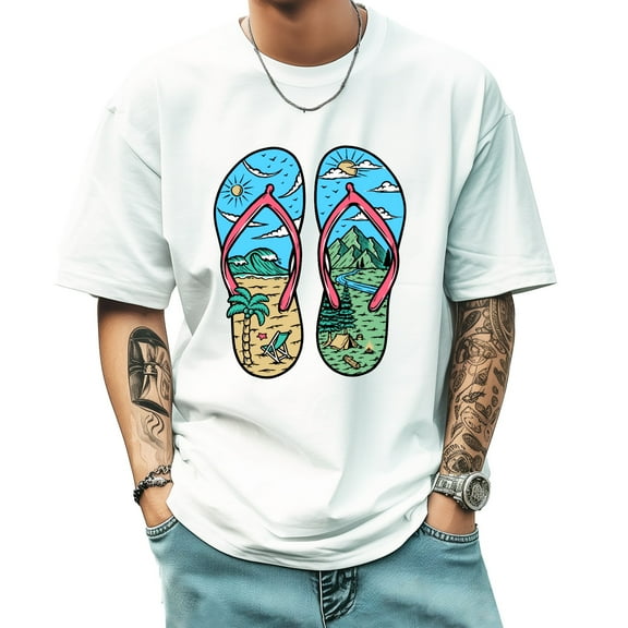 Graphic Tees for Men Summer New Print Casual Tee Fashion Trend Sports Shirt Select