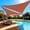 Rust Red, variant on Shade&Beyond12'X12'X12'185 GSM HDPE Curved Triangle Permeable Sun Shade Sail for Patio, Garden & Deck, Light Gray