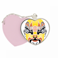 thumbnail image 1 of Peking Opera Head Colorful Zhanwancheng Mirror Travel Purse Makeup Heart Pink, 1 of 4