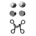 thumbnail image 3 of Nail-Free Button Adjustable Waist Extender Set Replacement Buckle Black, 3 of 7
