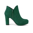 thumbnail image 3 of Unique Bargains Women's Round Toe Chunky Heels Ankle Heel Boots, 3 of 8