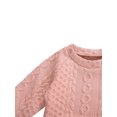 thumbnail image 2 of TheFound Fall Winter Girls Solid Color Thicken Shirt Top+Long Pants Set, 2 of 5