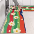 thumbnail image 2 of Kitchen Rugs Sets Of 2,Pioneer Flower Floral Print Pattern Anti Fatigue Kitchen Mat Rugs Non Slip Washable,Decorative Kitchen Floor Mats for Kitchen,Sink,Laundry,17"X47", 2 of 5