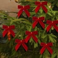 thumbnail image 2 of 25Pcs Small Velvet Christmas Bows for Christmas Tree Xmas Decoration Velvet Clip on Bow Ornaments, Home Decor, Wreath, Gift Wrapping, Crafts, Wedding, New Year Party, 2 of 3