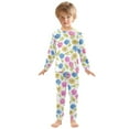 thumbnail image 3 of joogoo Daisy Flowers 2 Piece Long Sleeve Tee and Pants Cotton Pajama Set 5Y, 3 of 7