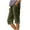 Army Green, variant on hotojiny Bermuda Shorts for Women Cotton Linen Knee Length Summer Casual Long Shorts Loose High Waisted Ruffle Hem Shorts with Pockets