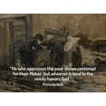 thumbnail image 2 of ArtsyQuotes 32x25 Gold Ornate Wood Framed with Double Matting Museum Art Print Titled - Bible Verse Quote Proverbs 14:31, Ivan Vladimirov - Woman and Girl Sorting Through Trash for Food, 2 of 4