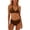 S10-Coffee, variant on Women Swimwear Two Piece Swimsuits Neck Control High Waisted Bikini Contrast Color Bathing L Light Green