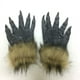 thumbnail image 3 of Máscara de látex de lobo espeluznante de cara completa y garras de lobo, accesorio de broma teatral, máscaras locas, disfraz de Halloween, 3 of 5