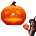 thumbnail image 2 of HUASHENG Halloween Light Up Pumpkin Prop With Led Light Pumpkin Figurine Lights Pumpkin Lamp Not Include The Battery Halloween Decor For Indoor Outdoor, 2 of 9