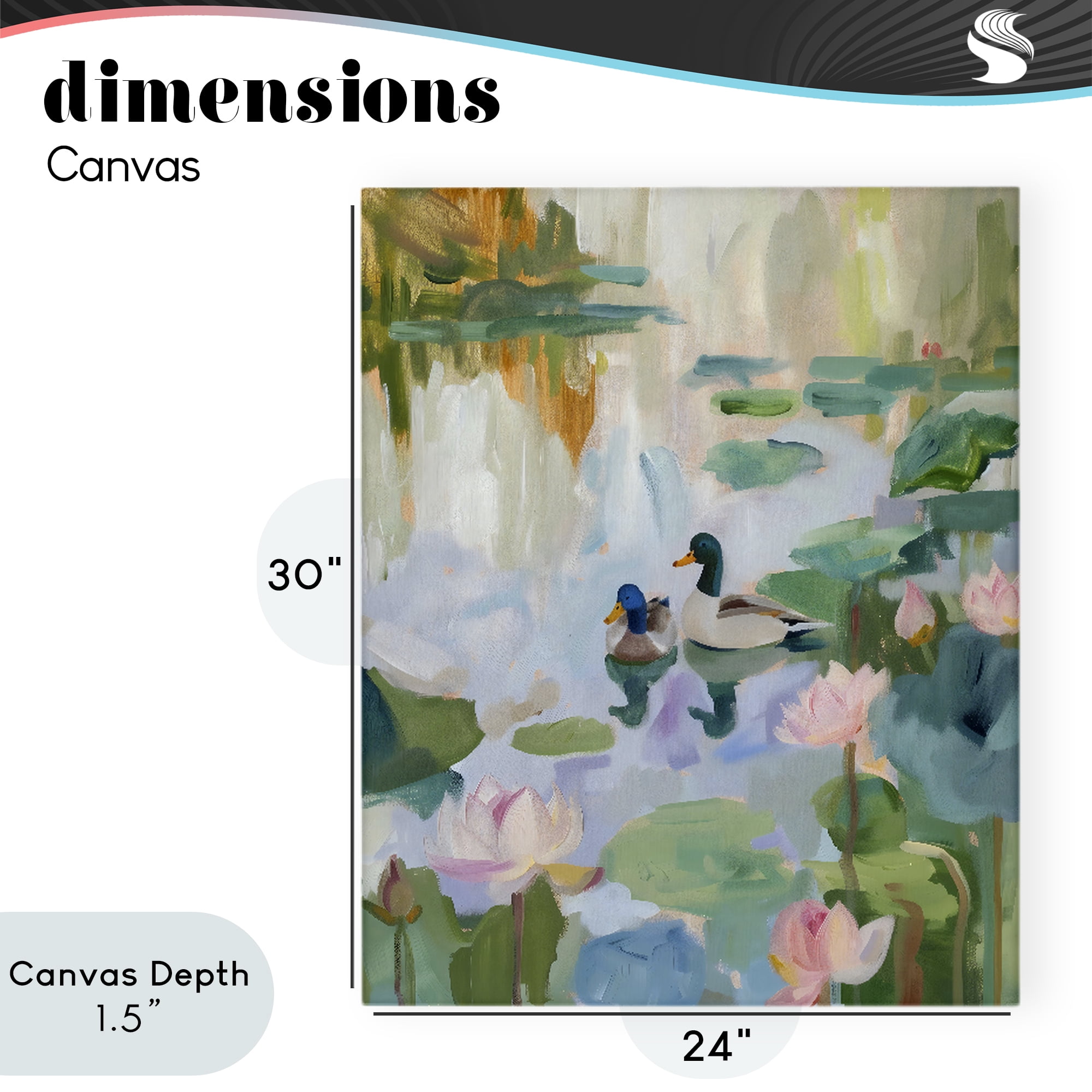 Stupell Industries Duck Pond During Tranquil Morning Canvas Wall Art, design by The Prints Vibe