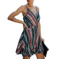 thumbnail image 2 of DYMADE Femmes Boho Mode V-Cou Sans Manches Robe Spaghetti Sangle Mini Robes, 2 of 4