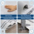 thumbnail image 7 of Garvee 2'x6' Modern Solid Runner Rug Washable Line Edge Carpet, Non-Slip Low Pile Indoor Rug for Hallway Bedroom Kitchen, Gray, 7 of 7