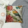 thumbnail image 2 of ONETECH  Birds Pillow Covers Birds On The Tree with Flower&amp;Butterfly Cushion Cover Floral Home Decorative Pillowcases (Colorful Birds), 2 of 5