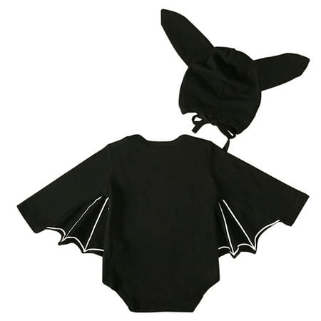 KABOER 2019 New Kids Bat Jumpsuit Halloween Cosplay Costume For Baby Boy Girls Bodysuit With (Best Purim Costumes 2019)